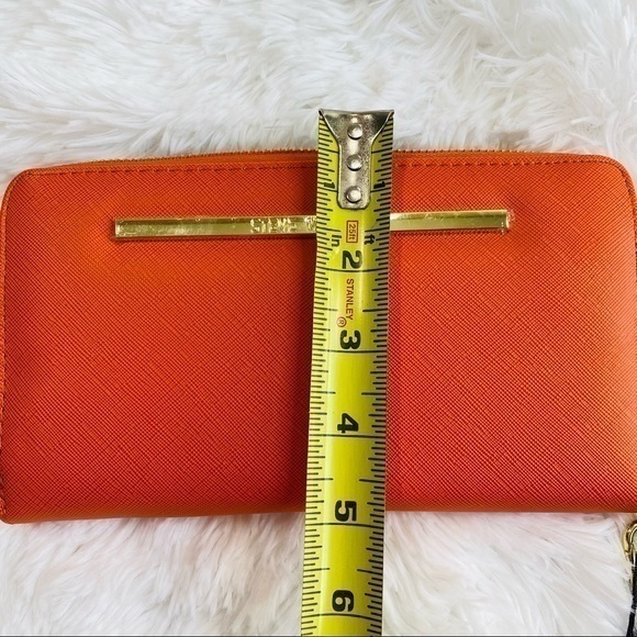 NEW with Tags Steve Madden Wallet Wristlet Orange with Gold Zipper - Picture 8 of 10